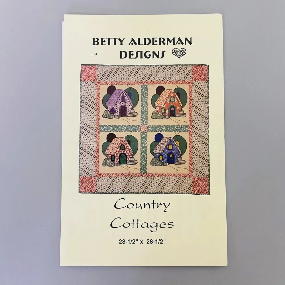 Lot of 3 Vintage Quilt Patterns School Days Country Cottages Barns Craft
